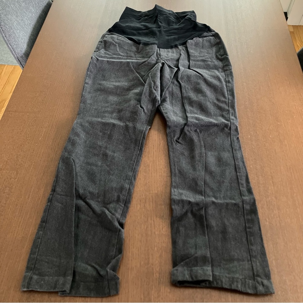 Old Navy Stretch Maternity Pixie Flare Full Panel Work Pants